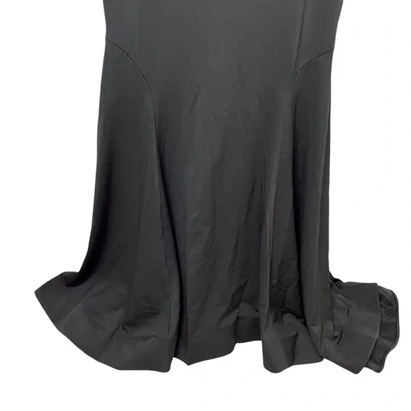 La Femme Off The Shoulder Jersey Fit & Flare Gown Prom Dress Size 14W Black - Picture 4 of 12